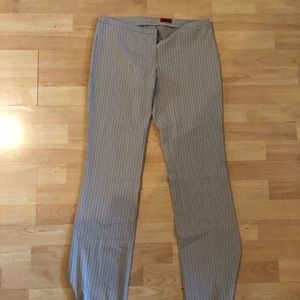 Hugo Boss tan pinstripe trousers